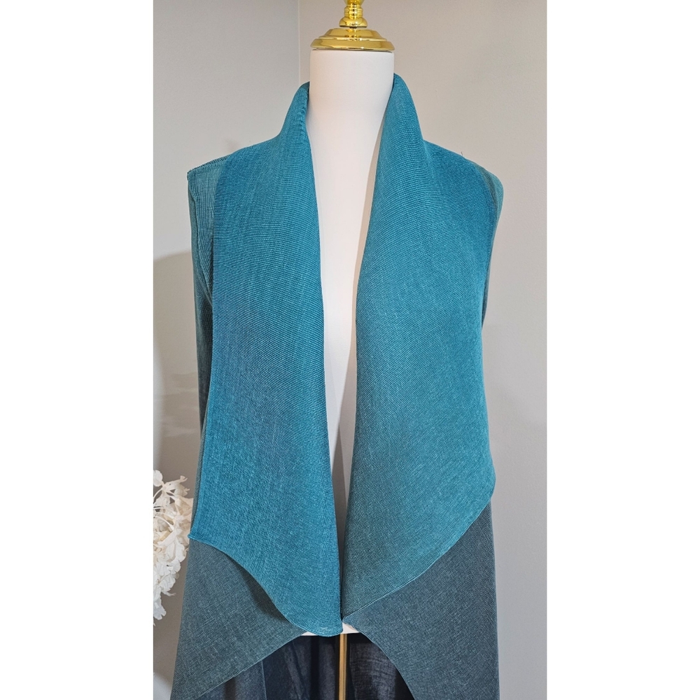 Alquema Collare Turquoise Hombre Long Sleeve Midi Cascading Cardigan - Picture 5 of 10